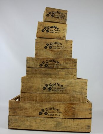 Crates, coffee Set of 6