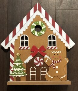 Decoration gingerbread house brown FSC mix