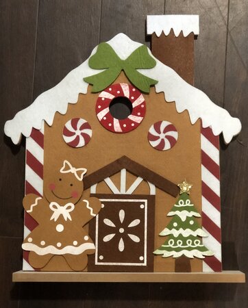 Decoration gingerbread house brown FSC mix