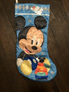 Disney Christmas Stocking Blue Baby Mickey