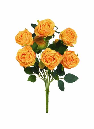 DRIED TOUCH LG RUBY ROSE BUNCH (10head) YELLOW