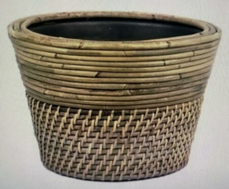 Drypot Lombok Rattan Grey d36h26cm