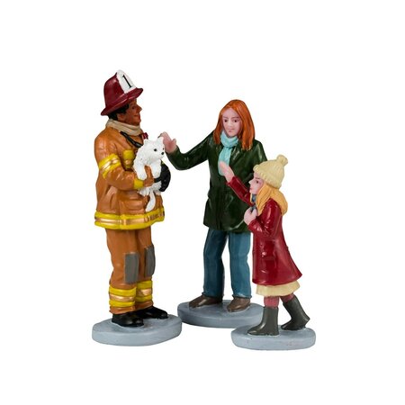 Lemax Fireman to the Rescue (set of 3)