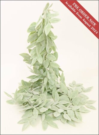 FROSTED SAGE LEAF GARLAND GREEN (1.8M)