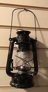 HURRICANE LAMP OIL LANTERN BLK