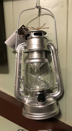 LED LIGHT LANTERN SILVER