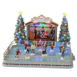 Lemax - CHRISTMAS GROVE SKATING RINK WITH 4.5V ADAPTOR (UK)