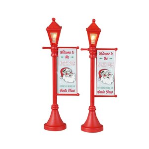 Lemax - NORTH POLE LAMPPOST, SET OF 2 B/O (4.5V)