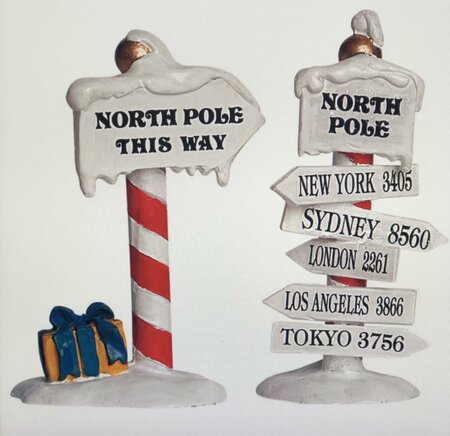 Lemax - NORTH POLE SIGNS - set 2