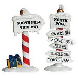 Lemax - NORTH POLE SIGNS, SET OF 2