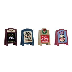 Lemax - VILLAGE SIGNS, SET OF 4