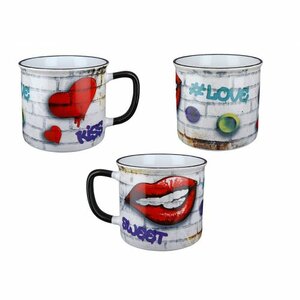 Mug, "Love" Graffiti motif Ceramics