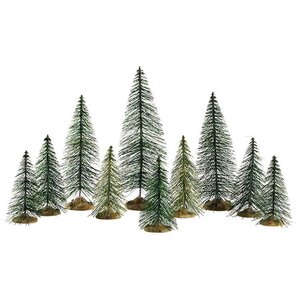 NEEDLE PINE TREES, SET OF 10