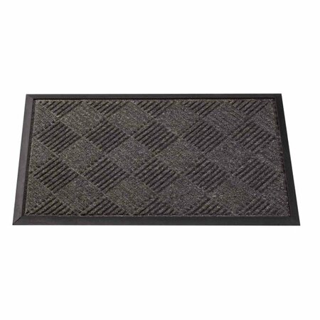 Opti-Mat Anthracite Chequered - Rubber Backed 45x75cm