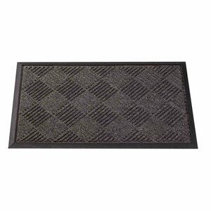 Opti-Mat Anthracite Chequered - Rubber Backed 45x75cm