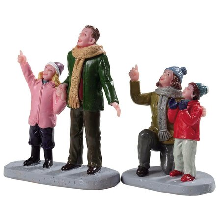 Lemax People Admiring Fireworks (set of 2)