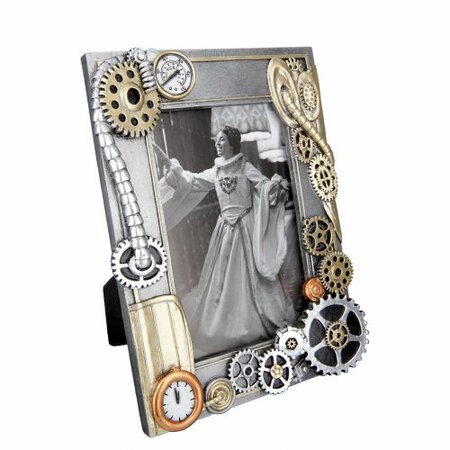 Photo Frame rectangular "Steampunk" Gear wheel motif