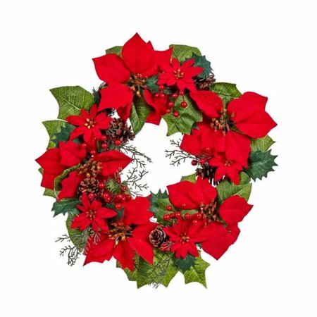 Poinsettia Wreath - 60cm