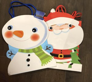 Santa or Snowman Gift Bag small assorted