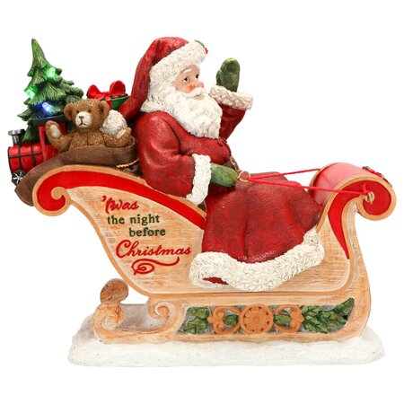 Santa sitting on sleigh poly