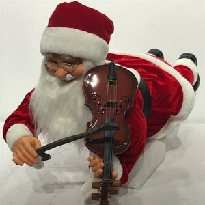 Santa violin flying