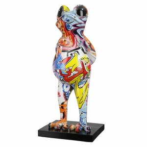 Sculpture, Frog   "Street Art", Graffiti, Polyresin, multi-coloured