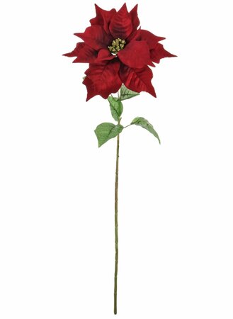 SILK POINSETTIA RED w.GLTR CENTRE GLD