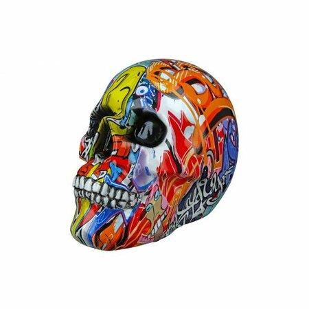 Skull "Street Art" Graffiti Polyresin