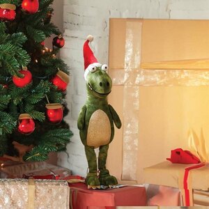 Standing Festive Dino - Green