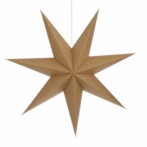 Star hanging recycled paper brown