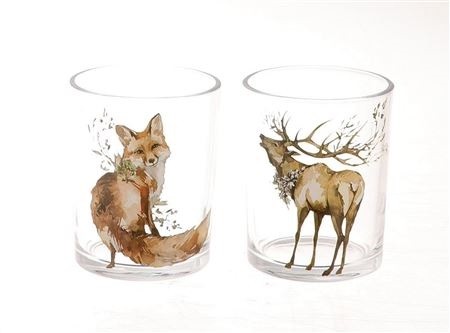 Tealight  Deer or Fox 2 Assorted