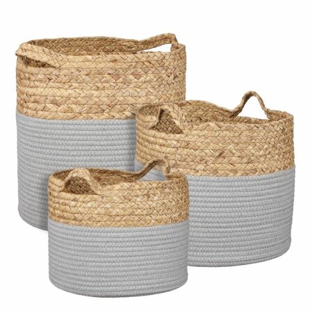 Torba basket round grey - h32xd33cm