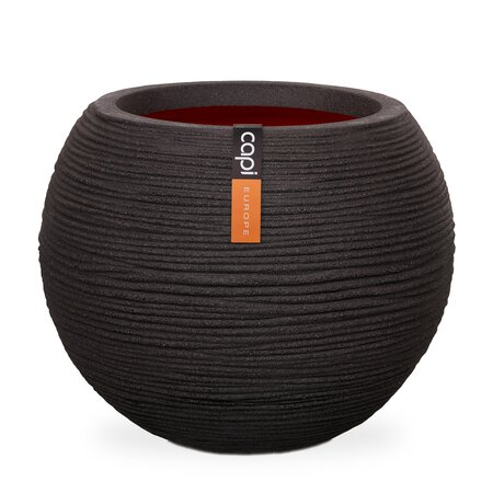 Vase ball Rib NL 62x48 black