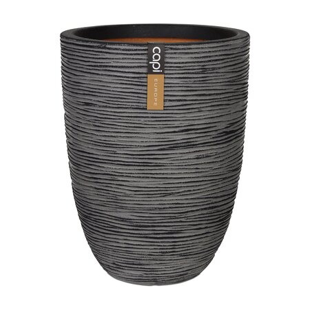 Vase elegant low Rib NL 34x46 anthracite