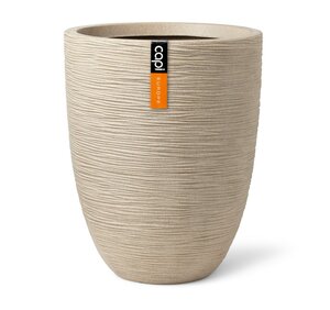 Vase elegant low Waste Rib 34x46 terrazzo beige