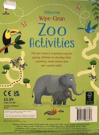 Wipe Clean Zoo Activities - image 2